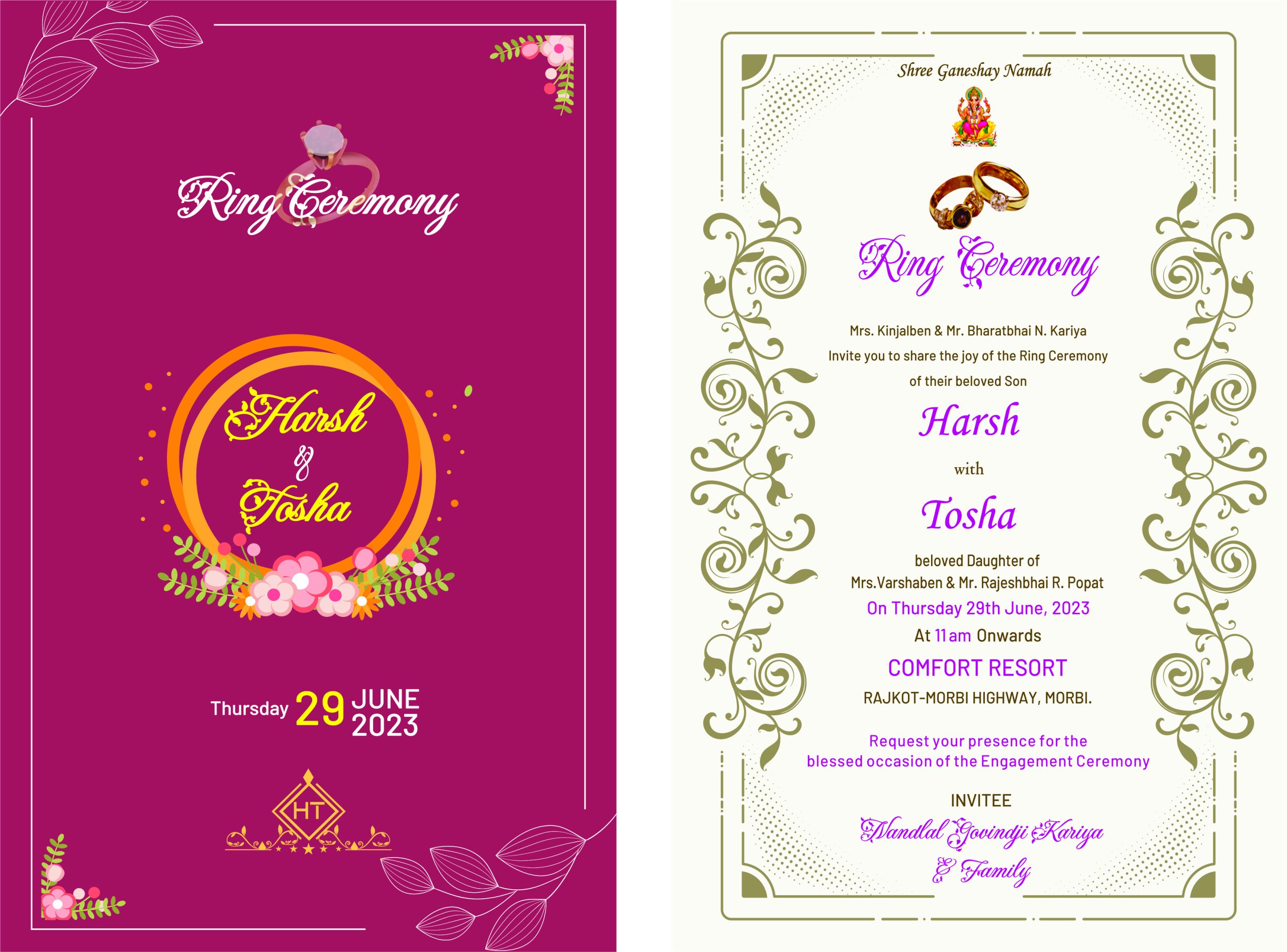 Ring Ceremony Card 6